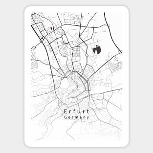 Erfurt Germany City Map Sticker